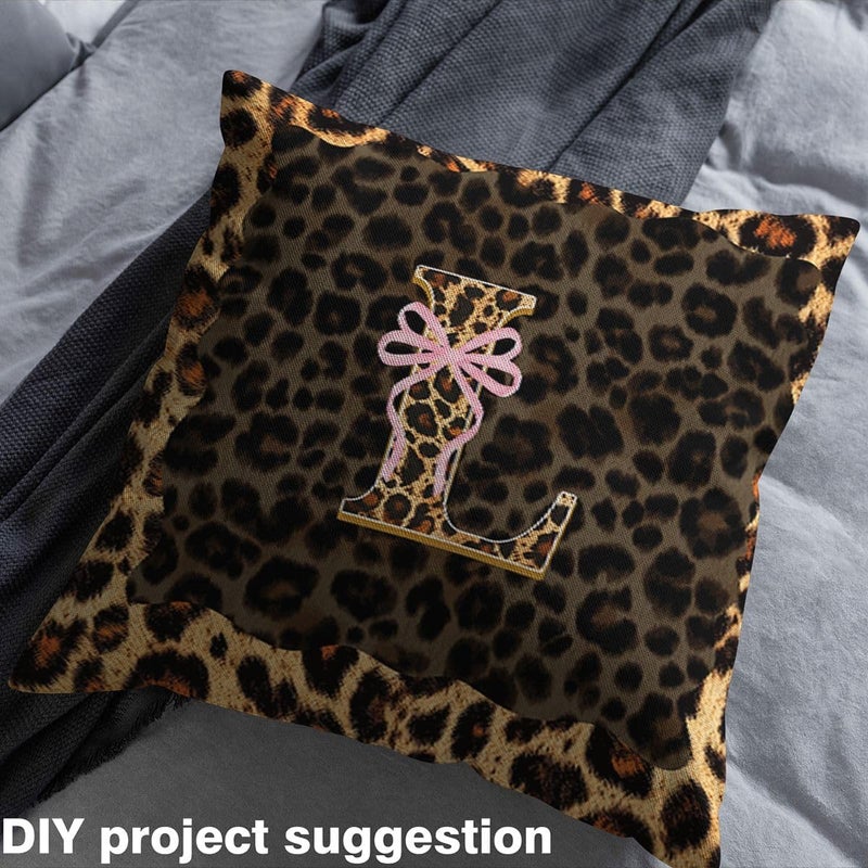 Erosebridal African Cheetah Print Fabric By The Yard Fashion Leopard Print Bow Waterproof Fabric for Chairs Coquette Letter L Upholstery Fabrics Simulated Animal Fur Outdoor Indoor Decor 2 Yards - Image 5