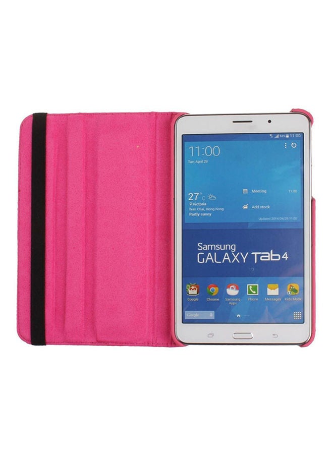 NIBEMINENT 360-Degree Rotating Stand Flip Case Cover For Samsung Galaxy Tab 4 T230/T231 Pink - Image 2