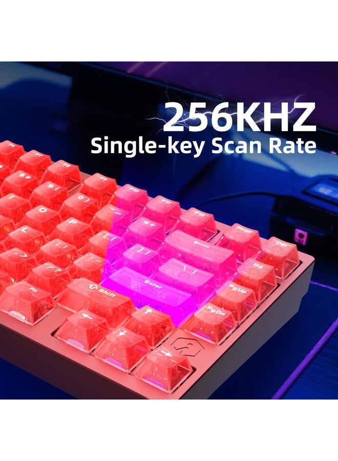 IROK MG75MAX 81 Keys Wired Magnetic Switch Keyboard, 256KHZ Single Key Scan Rate, PCB Nano-Coating Waterproof, Hall Effect, 8KHZ/ARGB/CNC Aluminum Gaming Keyboard(Red) - Image 5