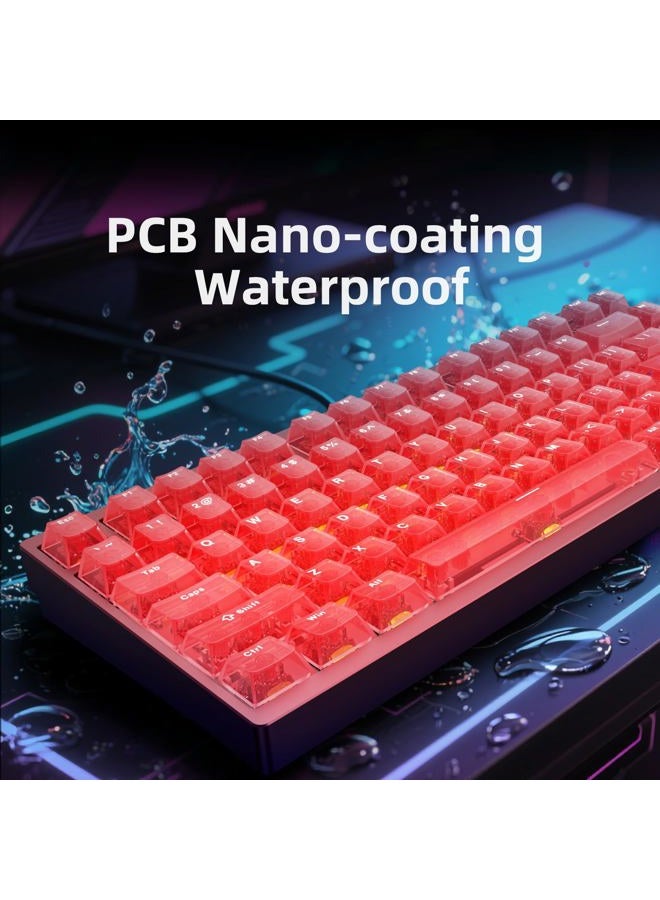 IROK MG75MAX 81 Keys Wired Magnetic Switch Keyboard, 256KHZ Single Key Scan Rate, PCB Nano-Coating Waterproof, Hall Effect, 8KHZ/ARGB/CNC Aluminum Gaming Keyboard(Red) - Image 2