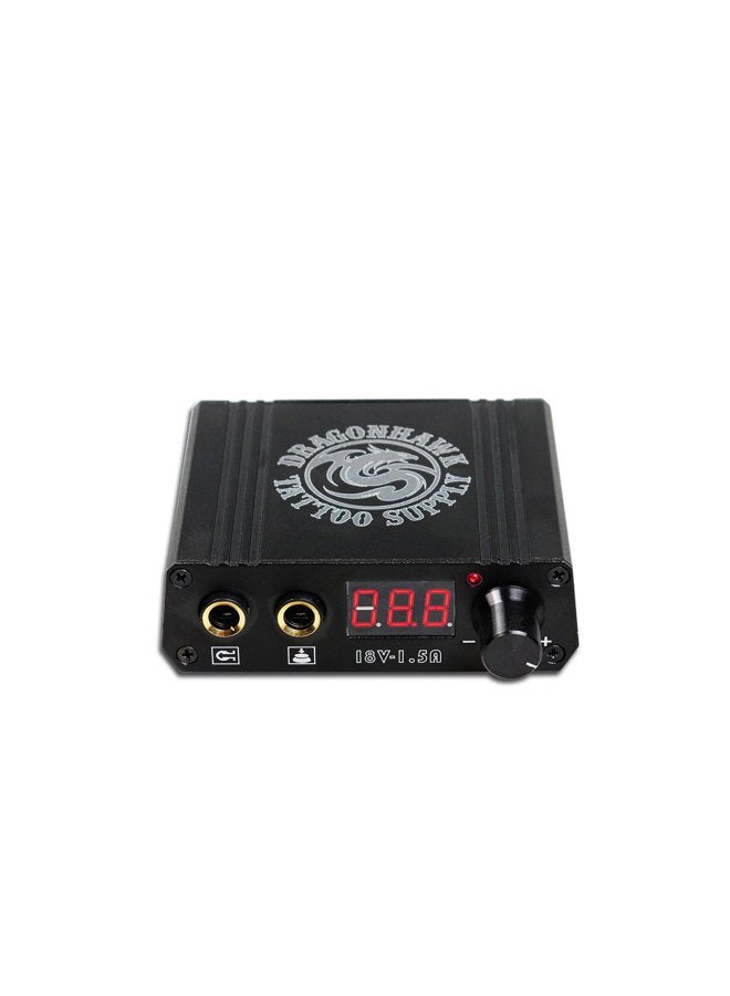 Dragonhawk LCD Dual Tattoo Machine Gun Power Supply Foot Pedal Clip Cord P076 (Black) - Image 3