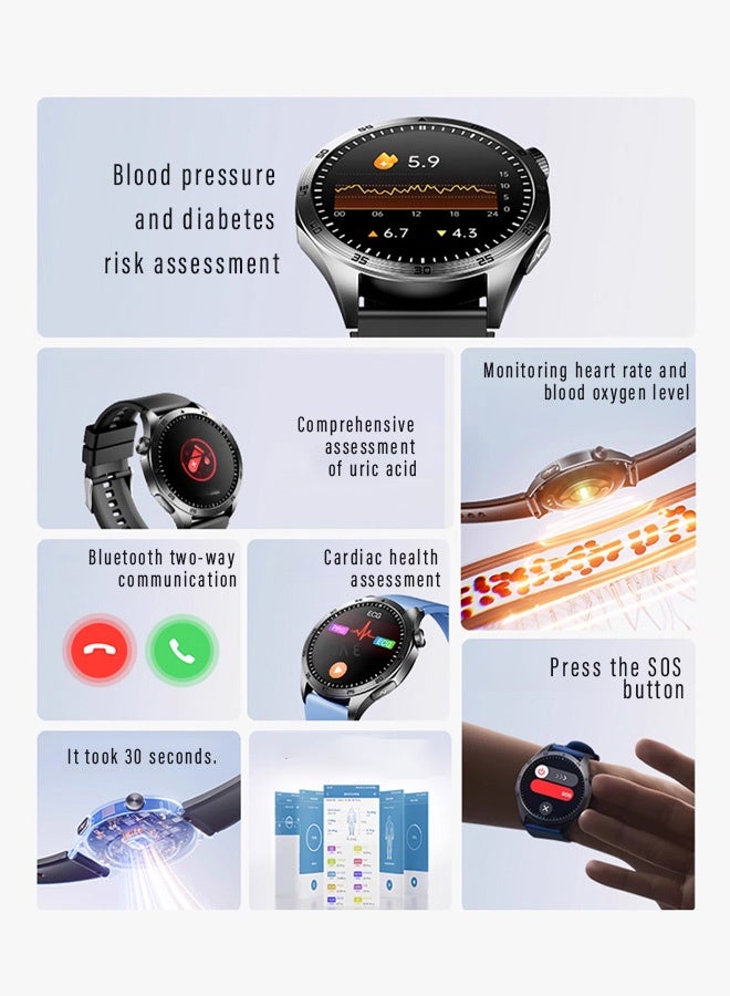 Multi-Functional NFC Smartwatch: Blood Pressure Monitoring & Intelligent Calling Smart Body Detection Watch - Image 5