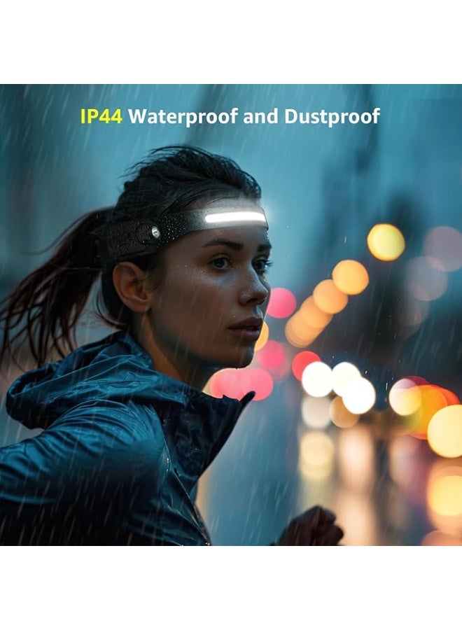 Lepro LED Headlamp Rechargeable - Super Bright Motion Sensor Head lamp with 1200 mAh Battery, 230°COB Wide Beam & Adjustable Spotlight, IP44 Waterproof Headlight for Camping, Hiking, Running, Power Outrage - Image 5