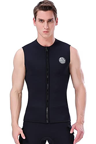 DIVE & SAIL Wetsuit Vest Men 3mm Neoprene top Sleeveless Jacket for Men Diving Surfing Swimming Sailing XXL Size - Image 1