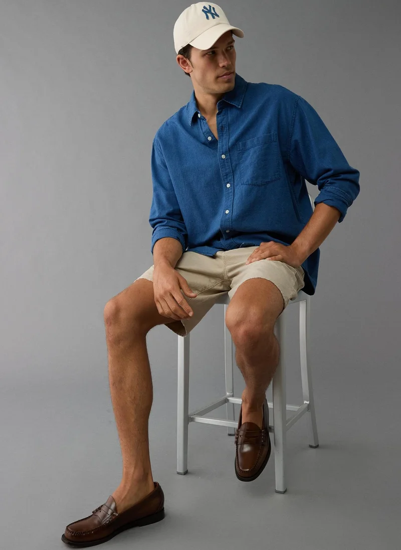 American Eagle Pocket Detail Button Down Oxford Shirt