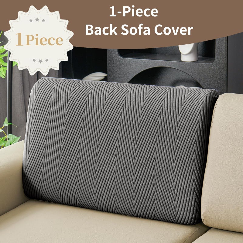 Eertop Couch Cushion Covers for Sectional Sofa, Wear Resistant Stretch Sofa Slipcovers for Sofa Universal Cushion Protector Washable Elastic Couch Seat Cover for Pets (Dark Gray, 1 Back Cover) - Image 3
