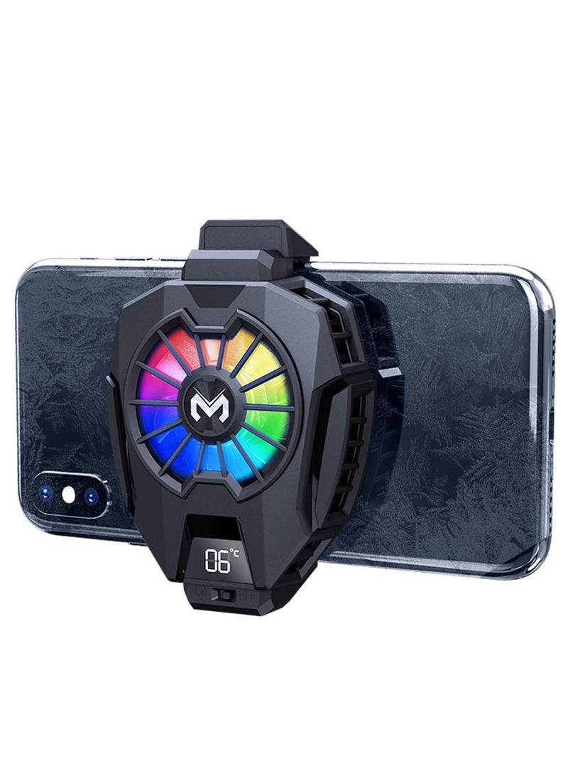 Gravity Phone Cooler with Dual Semiconductor Cooling Chip | Ultra-Fast Cooling for Mobile Phones (6-8cm Width) | Digital Display, Overheating Protection | Perfect for Tiktok Live Streaming, Outdoor Vlogs, Mobile Gaming - Image 1