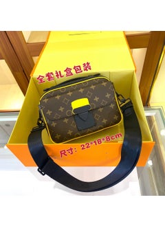 Retro High-End Fashion Shoulder Bag for Men45806 old flowers with yellow 45806 old flowers with yellow