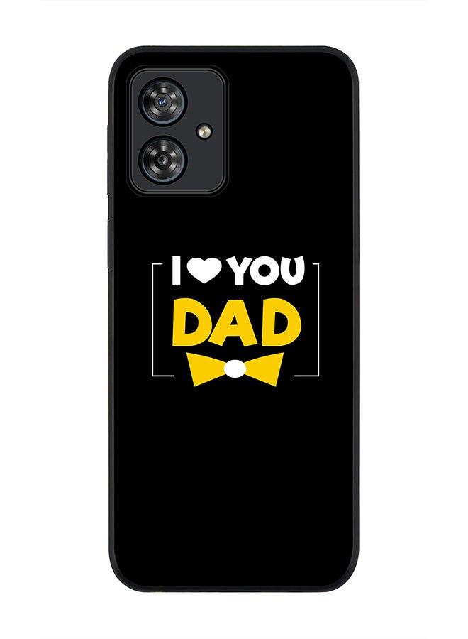 Stylizedd Rugged Black edge case for Motorola Moto G54 / Motorola Moto G54 Power / Motorola Moto G64 5G, Slim fit Flexible Anti Drop Thin Cover - I Loveyou Dad - Image 1