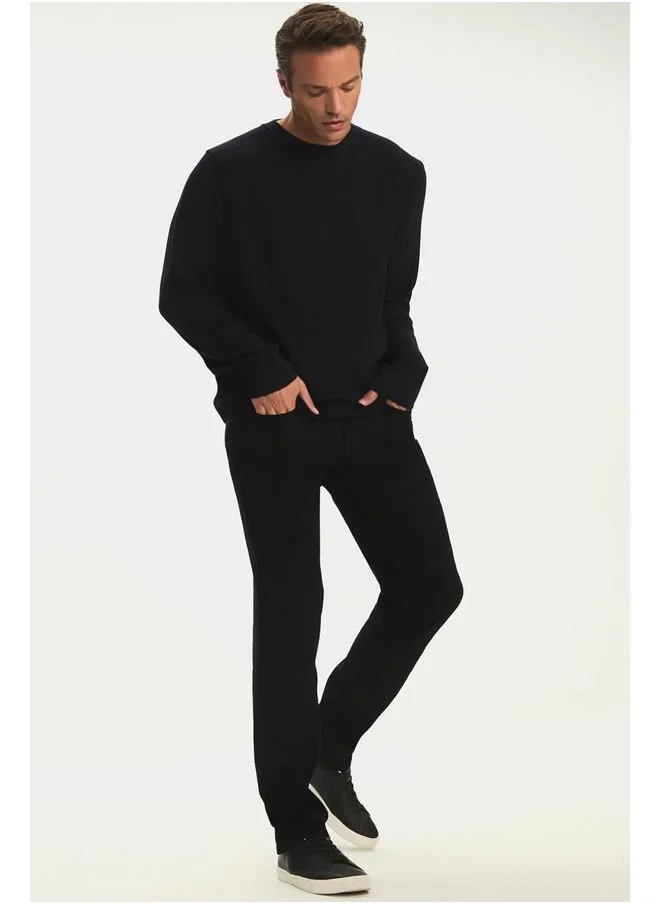 جون June Men Regular Fit Crew Neck Knitwear Sweater Navy