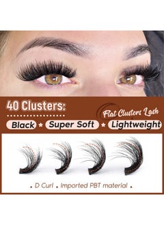 Focipeysa Lash Clusters Diy Eyelash Extensions 5-15Mm Mixed Length Individual Eyelash Extensions Fluffy Clusters Lashes D Curl Individual Eyelashes Salon Use Diy Extensions (D-0.10-5-15Mm)  - Image 1