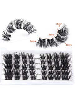 Focipeysa Lash Clusters Diy Eyelash Extensions 5-15Mm Mixed Length Individual Eyelash Extensions Fluffy Clusters Lashes D Curl Individual Eyelashes Salon Use Diy Extensions (D-0.10-5-15Mm)  - Image 2