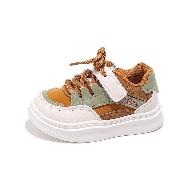 Men'S Baby Leather Sneaker 2025 Spring New Children'S Shoes Children'S Casual Breathable Torre Shoes For Learning - Image 1