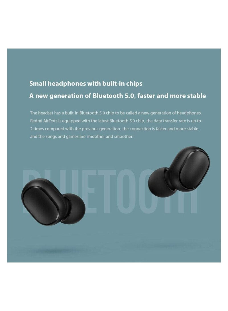 Y&D for Redmi AirDots Wireless Headphones Bluetooth V5.0 True Stereo Earphones with Wirelss Charging Case 12Hours Battery Life - Image 4