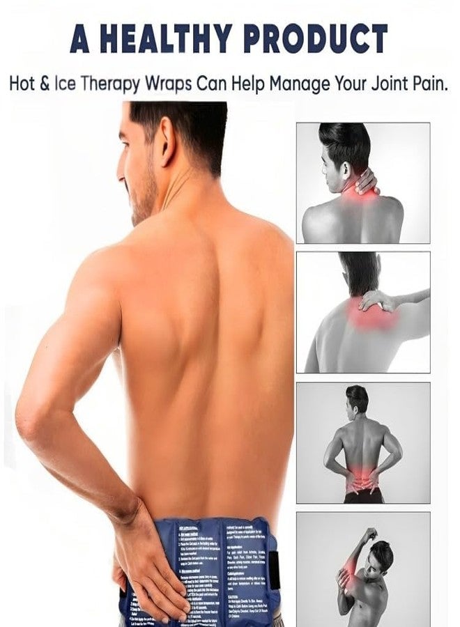TOP SELECT Reusable Ice Pack with Wrap Strap, Hot Cold Therapy Pack for Pain Relief, Large Size for Back Shoulder Knee Pack of 1 - Image 4