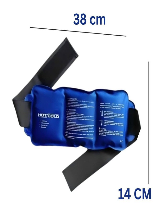 TOP SELECT Reusable Ice Pack with Wrap Strap, Hot Cold Therapy Pack for Pain Relief, Large Size for Back Shoulder Knee Pack of 1 - Image 2