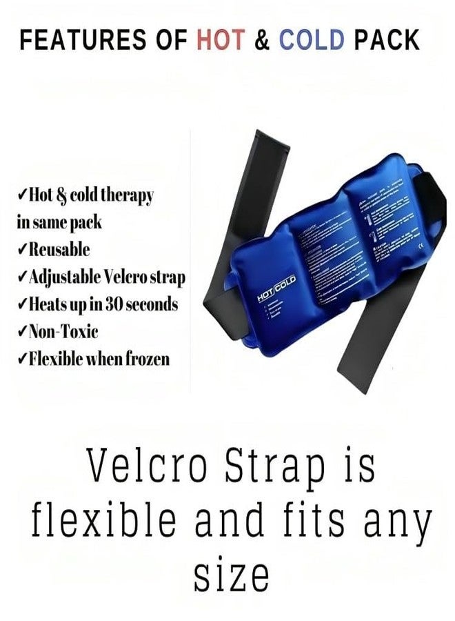 TOP SELECT Reusable Ice Pack with Wrap Strap, Hot Cold Therapy Pack for Pain Relief, Large Size for Back Shoulder Knee Pack of 1 - Image 3