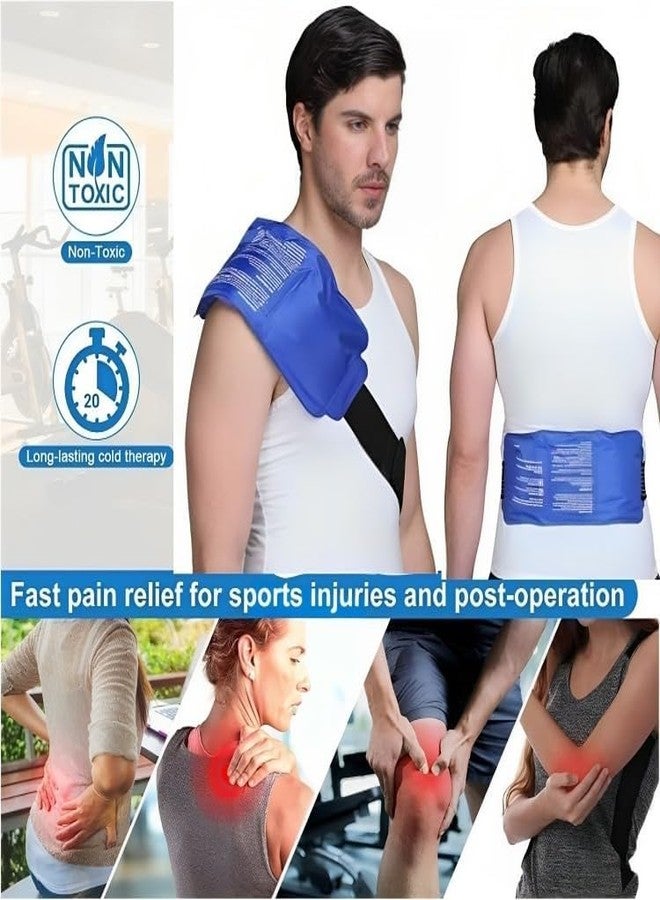TOP SELECT Reusable Ice Pack with Wrap Strap, Hot Cold Therapy Pack for Pain Relief, Large Size for Back Shoulder Knee Pack of 1 - Image 5