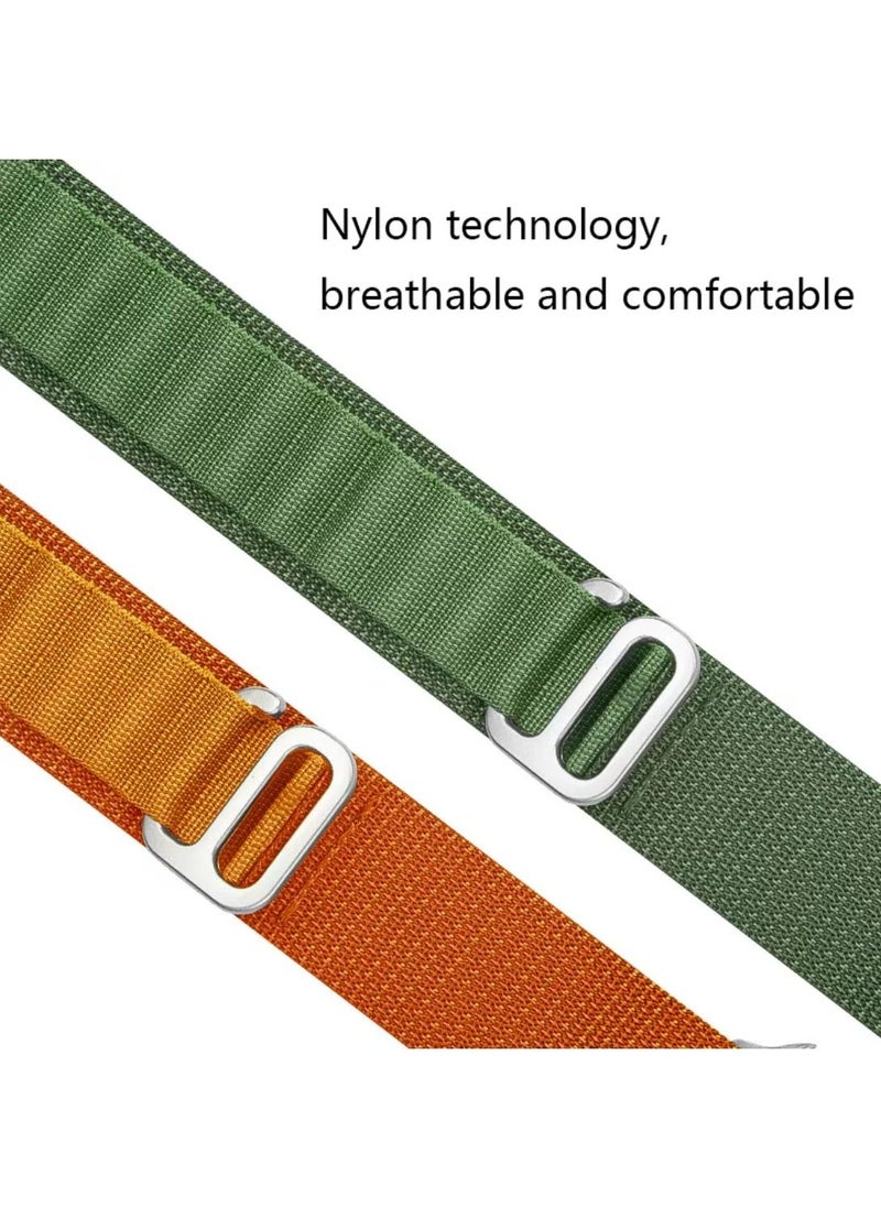 BSNL - Replacement Strap 42/44/45/49mm Alpine Loop Band for Apple Watch Series 8/7/SE/6/5/4/3/2/1 Orange - Image 1