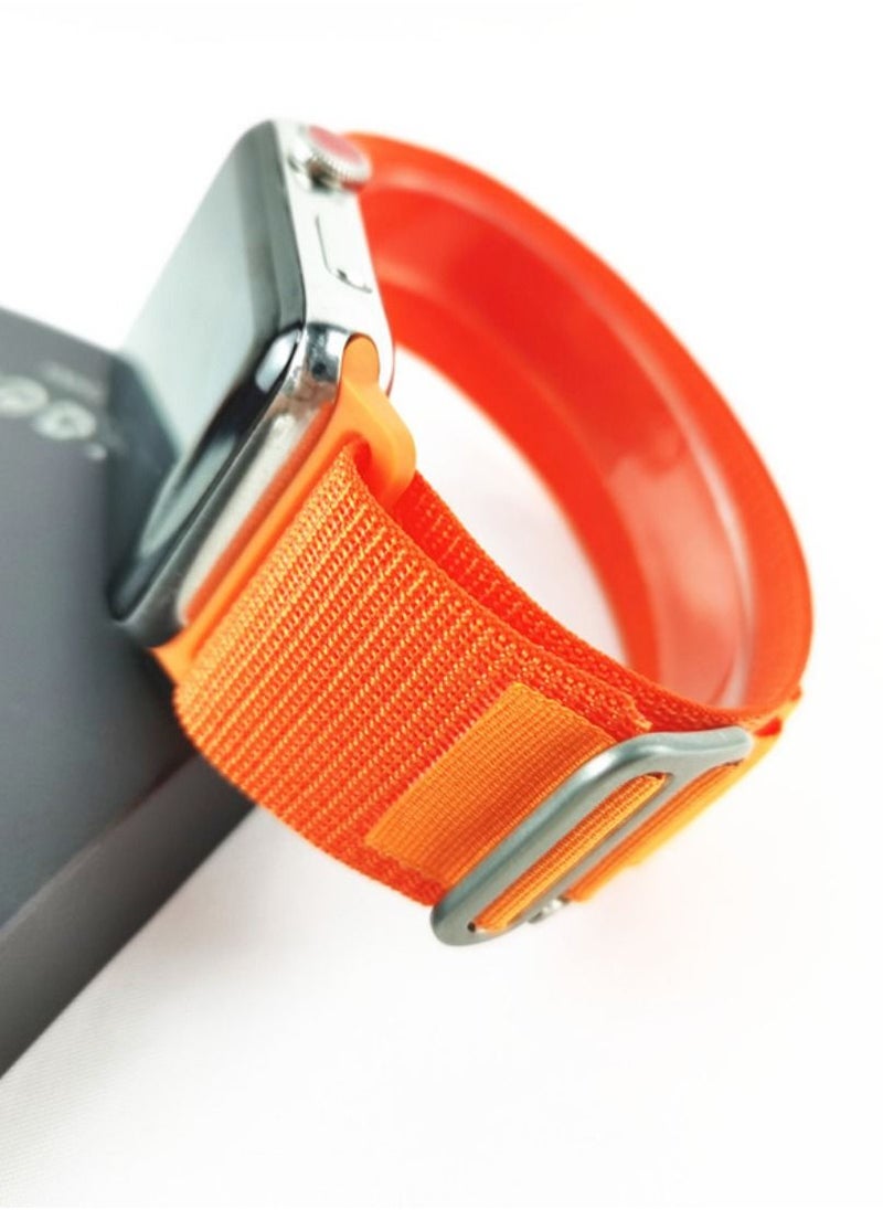BSNL - Replacement Strap 42/44/45/49mm Alpine Loop Band for Apple Watch Series 8/7/SE/6/5/4/3/2/1 Orange - Image 1
