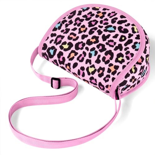 Choco Mocha Purse for Girls age 4-6 6-8 8-10, Kids Purses for Girls Cheetah Crossbody Purse for Girl with Should Strap Girl Pocketbook, Pink - Image 4