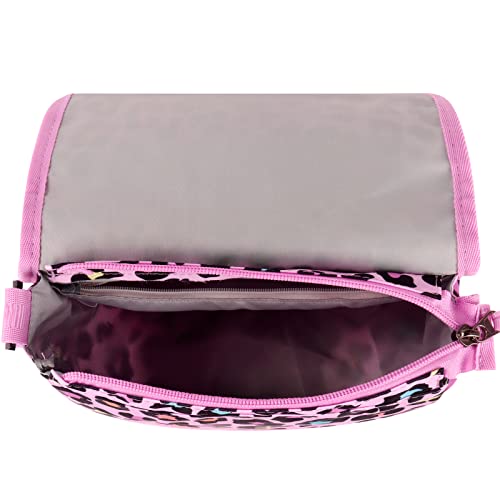 Choco Mocha Purse for Girls age 4-6 6-8 8-10, Kids Purses for Girls Cheetah Crossbody Purse for Girl with Should Strap Girl Pocketbook, Pink - Image 5