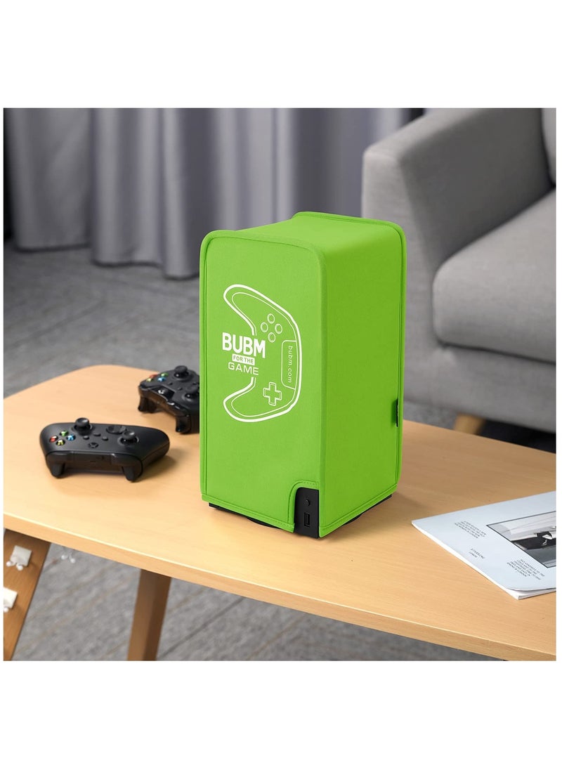 KASTWAVE - غطاء غبار لجهاز Xbox Series X، مقاوم للغبار والماء ومضاد للخدش، جراب حماية سهل مع منفذ كابل الوصول، نسيج مرن بدرجة بدلة السباحة (أخضر) - Image 1