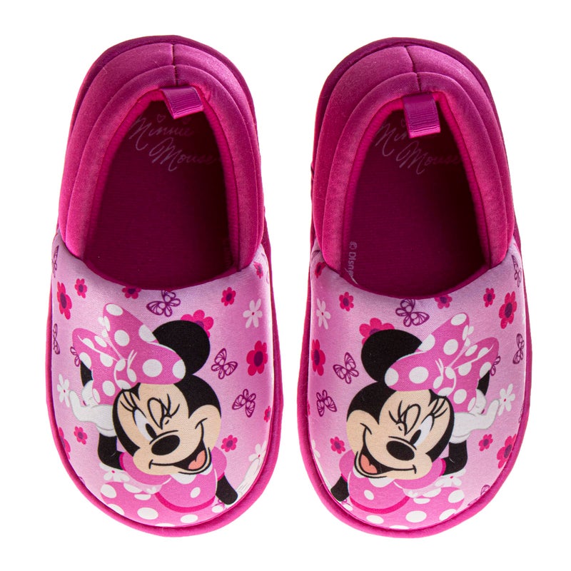 Josmo Girls Slippers Minnie Mouse Plush House Slipper Light Pink (Size 11-12 Little Kid) - Image 1