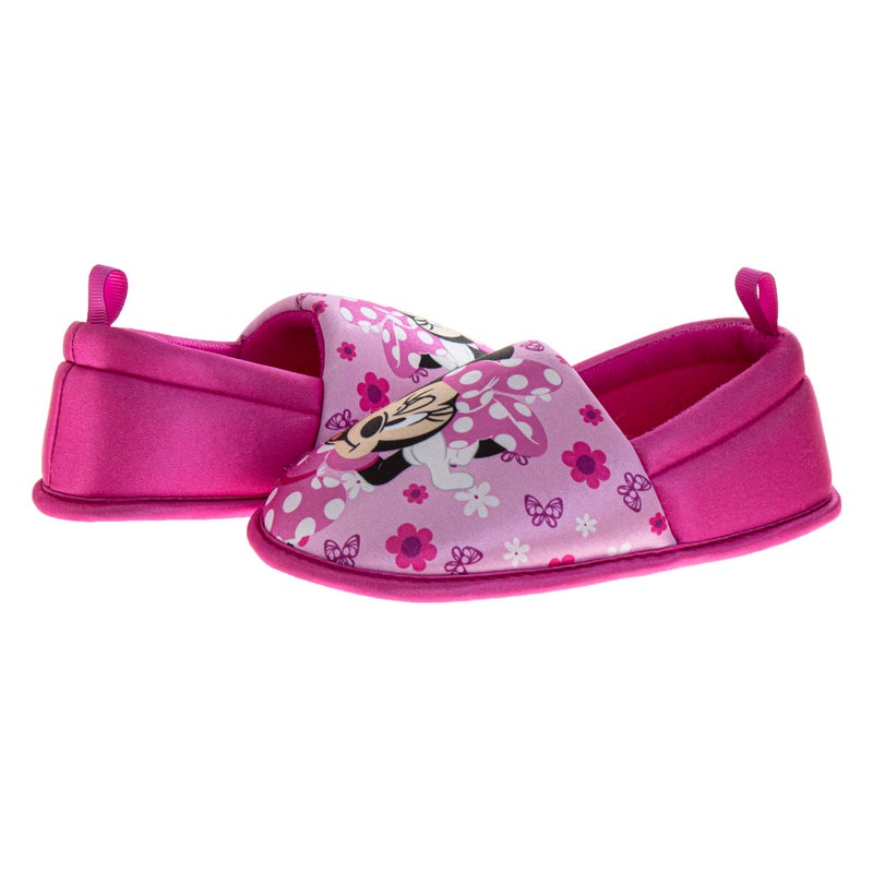 Josmo Girls Slippers Minnie Mouse Plush House Slipper Light Pink (Size 11-12 Little Kid) - Image 4