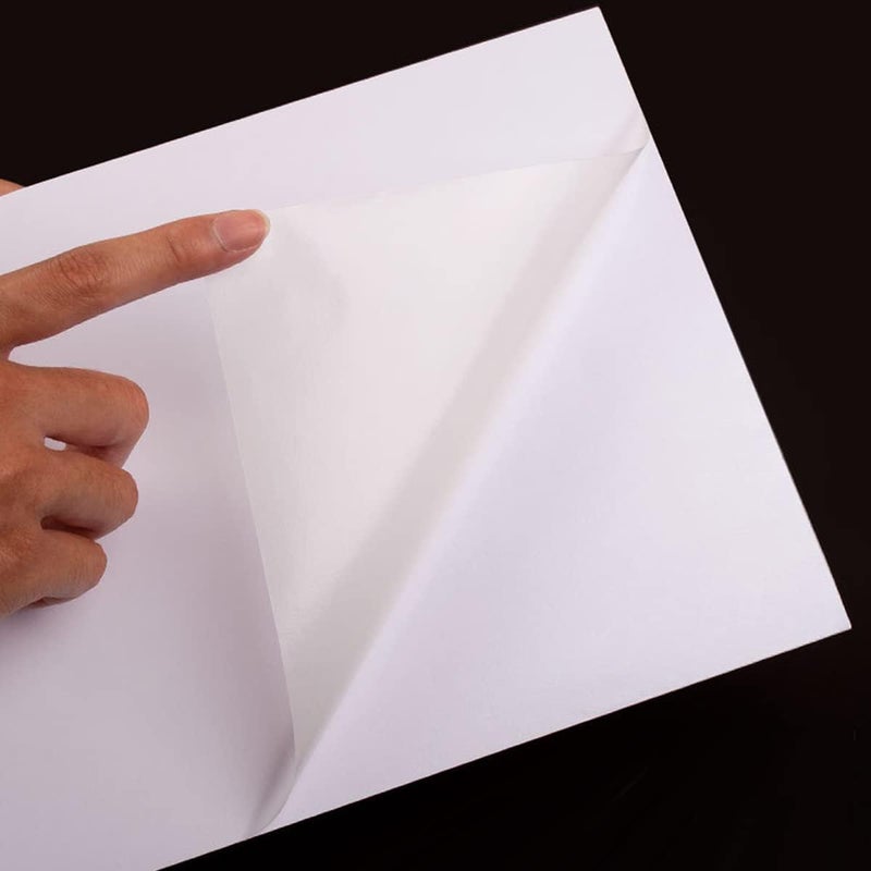 إي سي في في ملصق ورقي ذاتي اللصق قابل للطباعة للطابعات الليزرية والحبرية، عبوة حرف قياسي A4 مقاس 8.27×11.69 بوصة، 100 ورقة ملصق أبيض غير لامع - 100 ورقة - Image 2