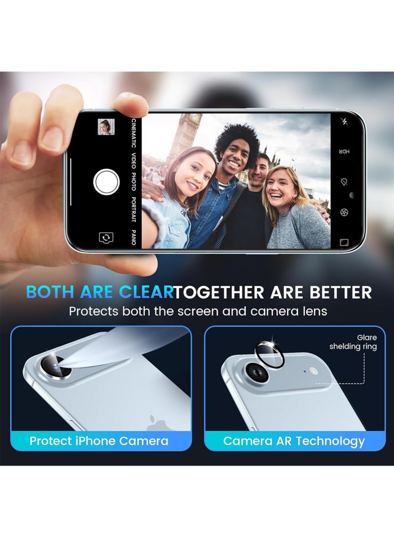 SNBFA Compatible for 3 Pack iPhone Air Screen Protector With 1 Set Camera Lens Protector, 2025 Upgrade 9H+ Premium Tempered Glass iPhone Air, Easy Installation Kits, 6.5 inch - Image 5