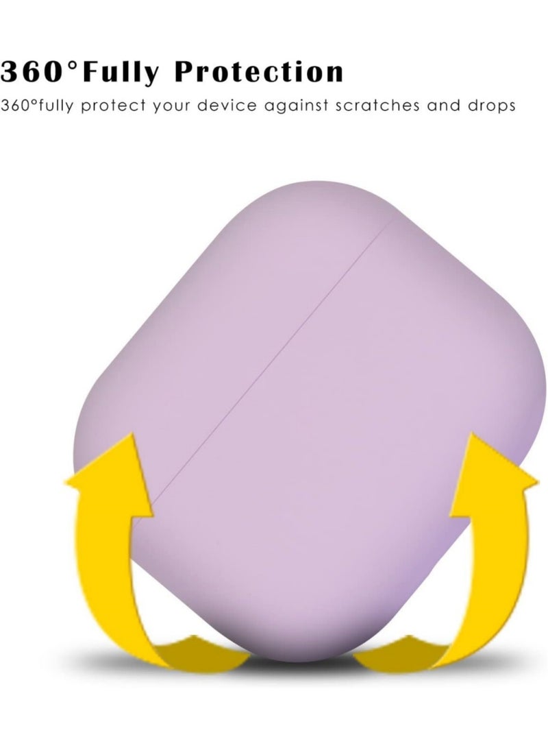 Aookay for Apple AirPods Pro 3/AirPods Pro 3th Generation Case Cover with Keychain, Full Protective Silicone Case Accessories, Front LED Visible (Purple) - Image 5