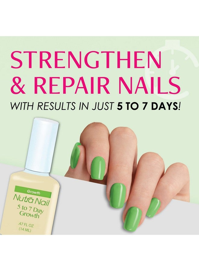 Nutra Nail علاج نمو سريع لمدة 5 إلى 7 أيام مقوي أظافر الكيراتين ومقوي الأظافر للأظافر الرقيقة والهشة والتالفة (0.47 أونصة سائلة) - Image 2