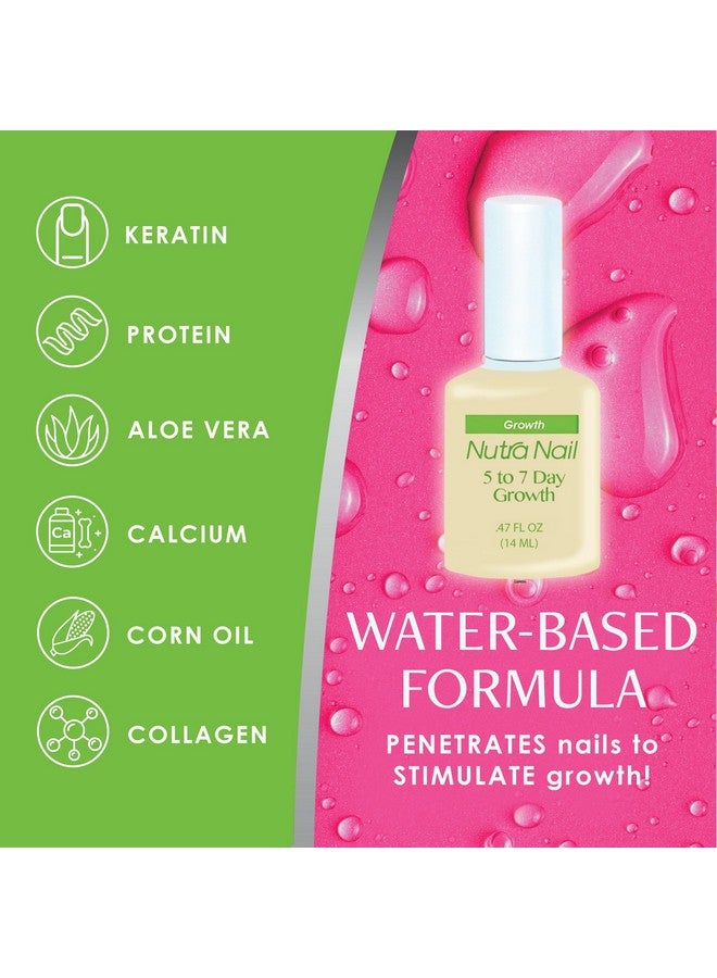 Nutra Nail علاج نمو سريع لمدة 5 إلى 7 أيام مقوي أظافر الكيراتين ومقوي الأظافر للأظافر الرقيقة والهشة والتالفة (0.47 أونصة سائلة) - Image 4
