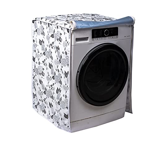 Vintage Pro Front Load Washing Machine Cover Suitable for IFB 5.5 Kg, 6 Kg, 6.5 Kg (50cmsX63cmsX81cms, Half White & Grey) - Image 4