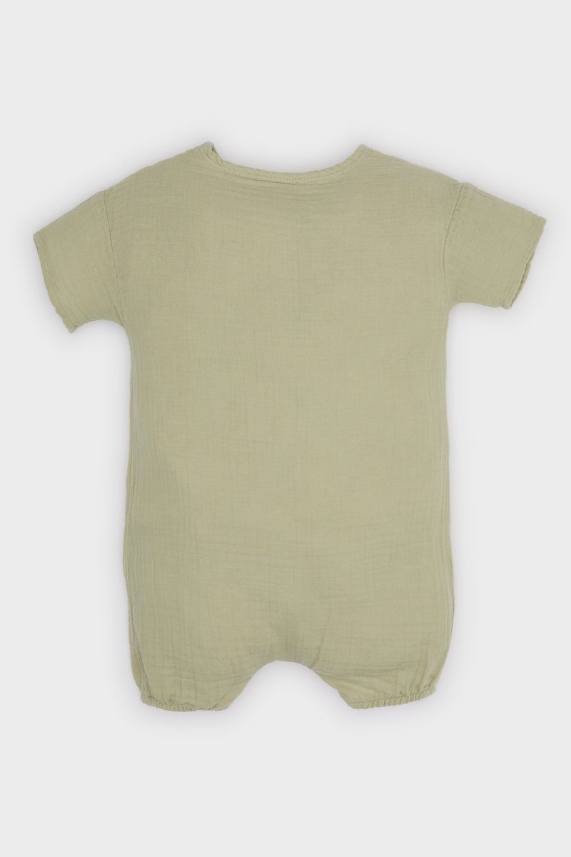 DeFacto Baby Boy Muslin Regular Fit Jumpsuit  - Image 5
