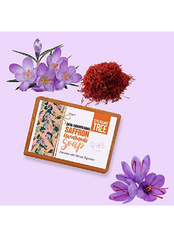 Speaking Tree Skin Brightening Saffron Handmade Soap 100 gms (Pack of 3) - Image 5
