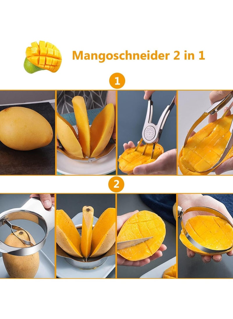 Oasisgalore - Stainless Steel Mango Cutter - Extra Large Fruit Core Remover for Kitchen Use - Image 1