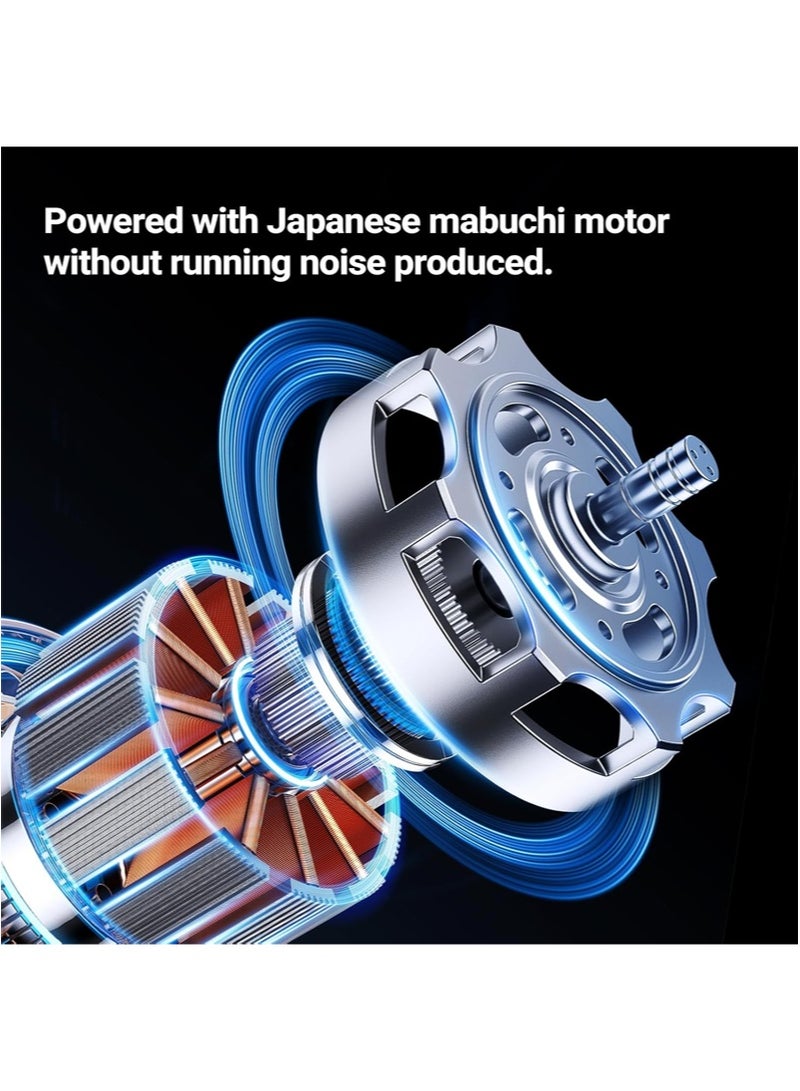ايكانبو جهاز لف الساعات الأوتوماتيكي ثنائي الوضع مع إضاءة LED، 5 أوضاع، علبة عرض دوارة تلقائية، مزود بمحرك صامت، مناسب لساعات الرجال والنساء الميكانيكية الأوتوماتيكية (أسود) - Image 5
