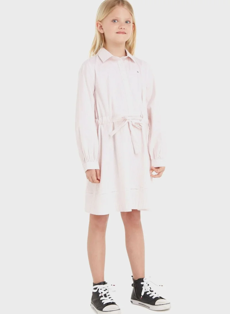 TOMMY HILFIGER Striped Shirred Dress