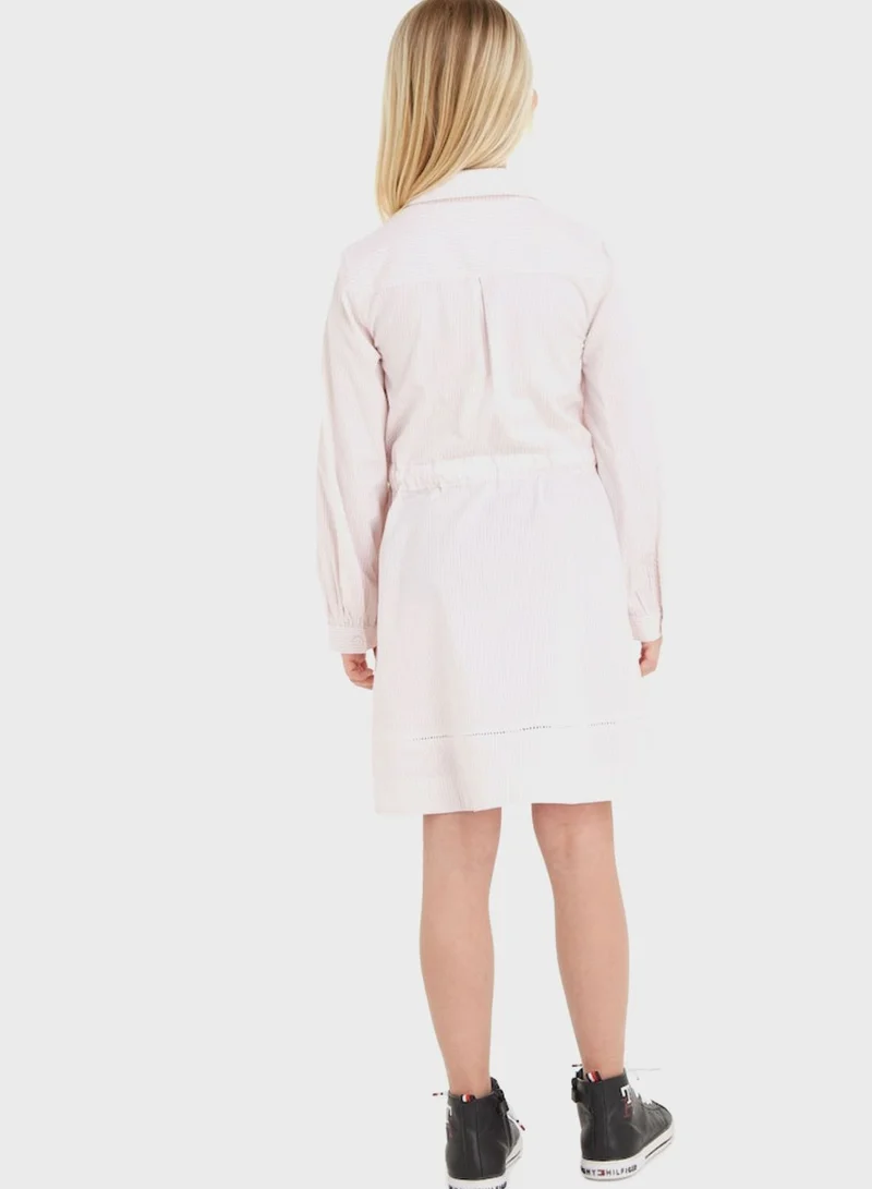 TOMMY HILFIGER Striped Shirred Dress