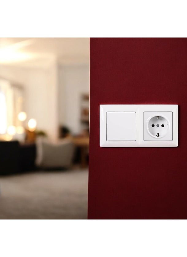 Günsan Visage White Set of 2 Switch and Grounded Socket Set  - Image 2