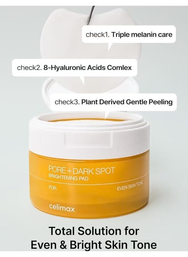 celimax Pore+Dark Spot Brightening Pad (40 Pads) 100ml, Exfoliating Peeling Pads for Enlarged Pores - Image 2