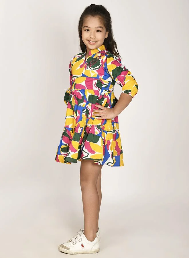 LILPICKS Floral Tiered Dress