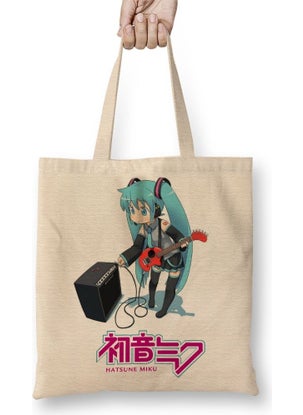 Baskı Dükkanı Print Shop Hatsune Miku One Piece Anime Naruto Death Note Hellsing Tote Bag Long Handle 