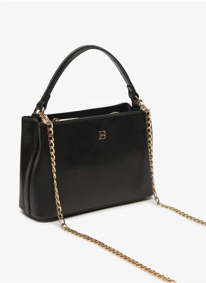 Flora Bella By Shoexpress Women Solid Shoulder Bag with Chain Strap and Handle
