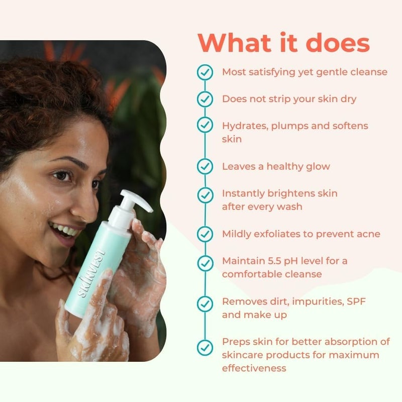 Skinvest Clear Win Face Cleanser for Pimple Acne 100ml With Aloe Vera Salicylic Acid 1 Helps in Brightening Hydrating Skin Helps Reducing Dark Spots Blackheads For All Skin Men Women - Image 4
