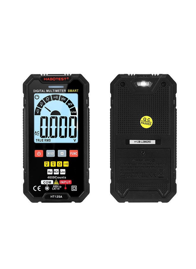 HABOTEST - HT125A Smart Digital Multimeter 4000 Counts True RMS Auto Ranging Voltage Meter - Image 1