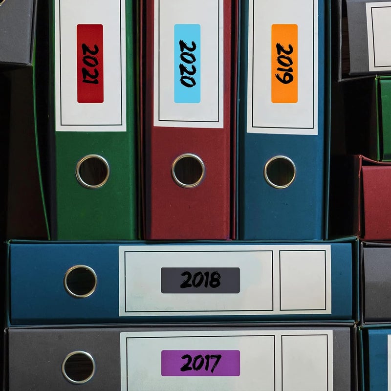 كلاراكو 640 قطعة من ملصقات ترميز الألوان المستطيلة، 3 × 1 بوصة، ملصقات ترميز الألوان، ملصقات لاصقة ملونة مستطيلة الشكل، ملصقات ذاتية اللصق للوازم المكتبية والمدرسية (متعددة الألوان) - Image 5