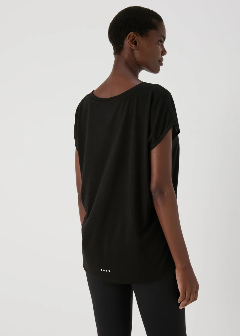 Matalan Souluxe Black V Neck T Shirt